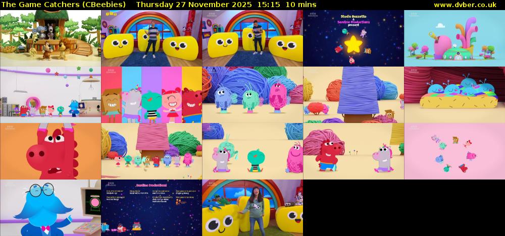 The Game Catchers (CBeebies) Thursday 27 November 2025 15:15 - 15:25