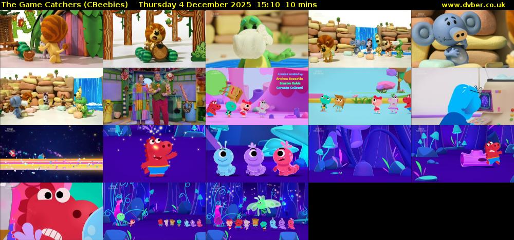 The Game Catchers (CBeebies) Thursday 4 December 2025 15:10 - 15:20