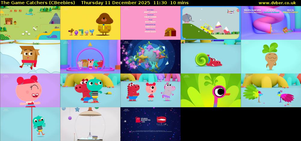 The Game Catchers (CBeebies) Thursday 11 December 2025 11:30 - 11:40