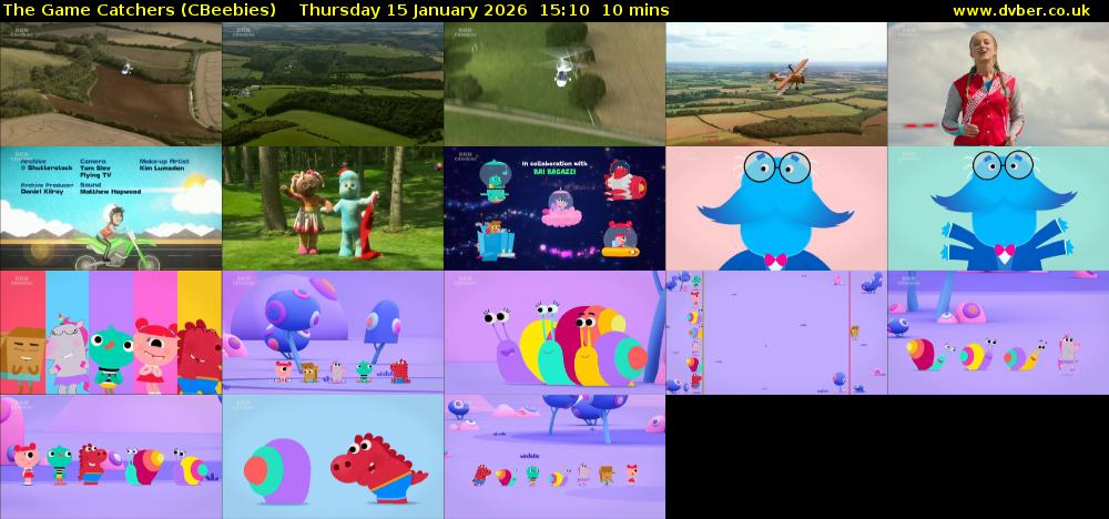 The Game Catchers (CBeebies) Thursday 15 January 2026 15:10 - 15:20