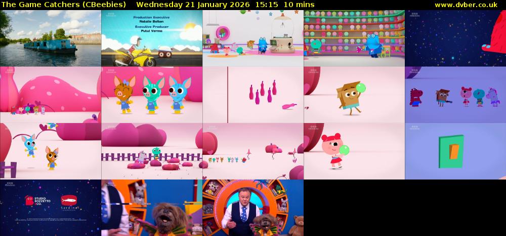 The Game Catchers (CBeebies) Wednesday 21 January 2026 15:15 - 15:25