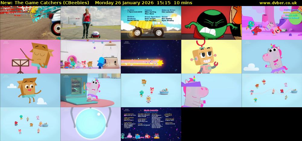 The Game Catchers (CBeebies) Monday 26 January 2026 15:15 - 15:25