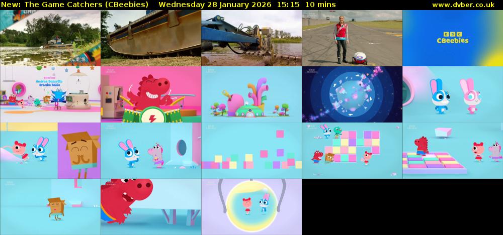 The Game Catchers (CBeebies) Wednesday 28 January 2026 15:15 - 15:25