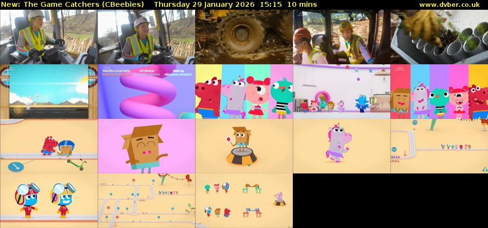 The Game Catchers (CBeebies) Thursday 29 January 2026 15:15 - 15:25