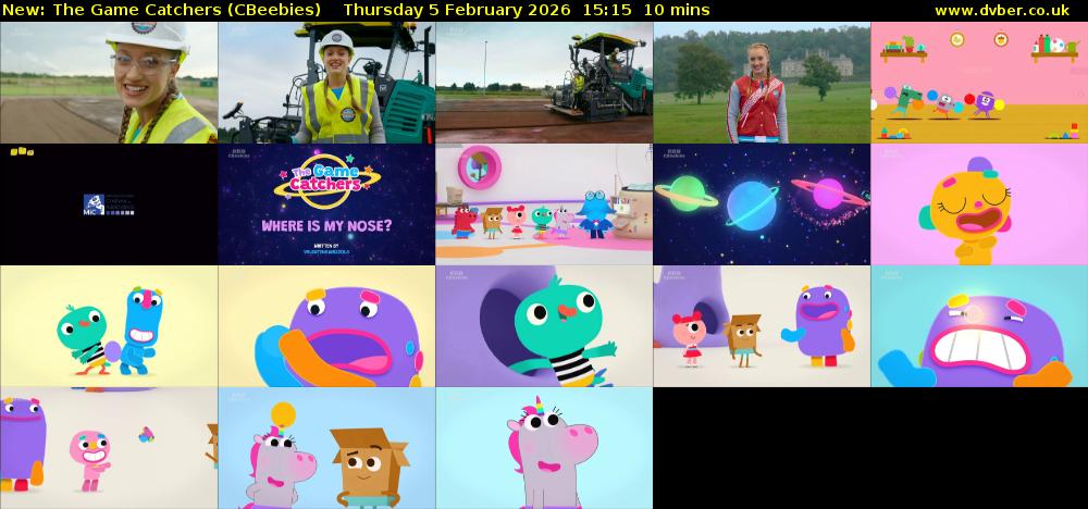 The Game Catchers (CBeebies) Thursday 5 February 2026 15:15 - 15:25