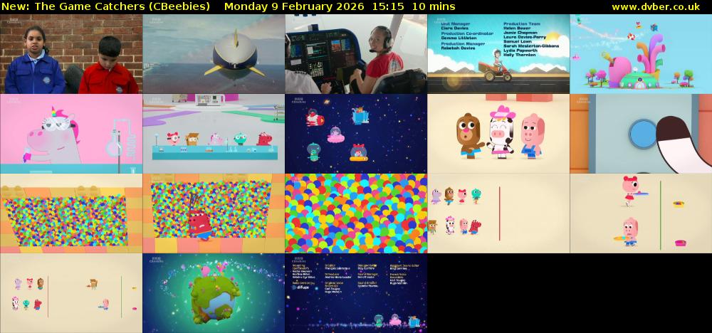 The Game Catchers (CBeebies) Monday 9 February 2026 15:15 - 15:25