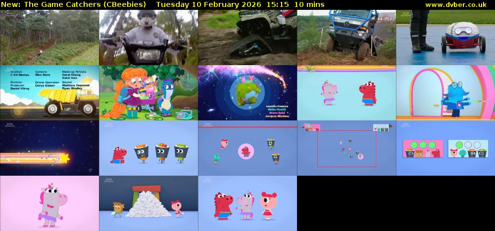 The Game Catchers (CBeebies) Tuesday 10 February 2026 15:15 - 15:25