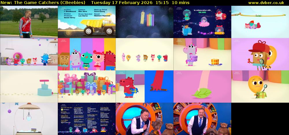 The Game Catchers (CBeebies) Tuesday 17 February 2026 15:15 - 15:25