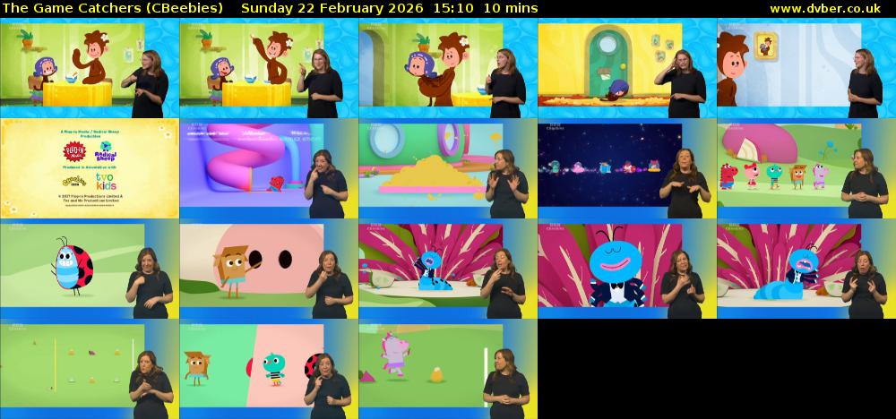 The Game Catchers (CBeebies) Sunday 22 February 2026 15:10 - 15:20