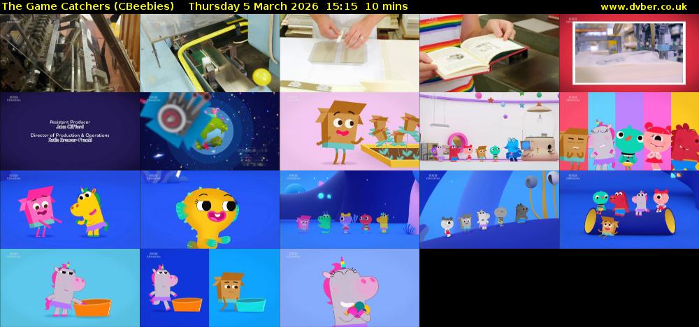 The Game Catchers (CBeebies) Thursday 5 March 2026 15:15 - 15:25
