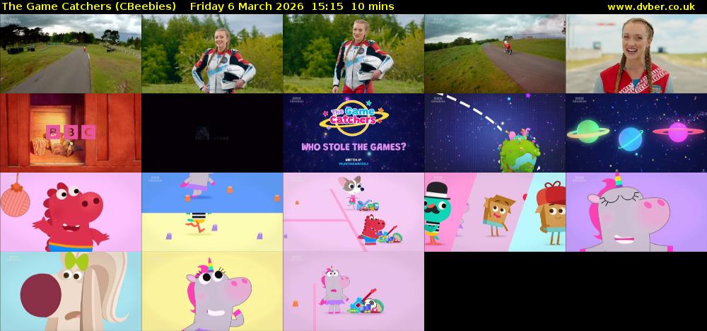 The Game Catchers (CBeebies) Friday 6 March 2026 15:15 - 15:25