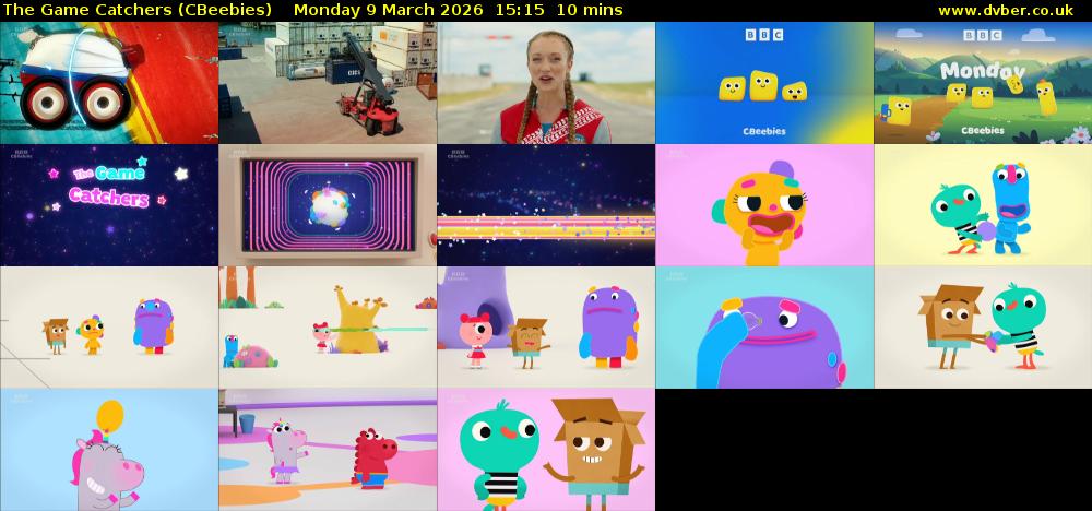 The Game Catchers (CBeebies) Monday 9 March 2026 15:15 - 15:25