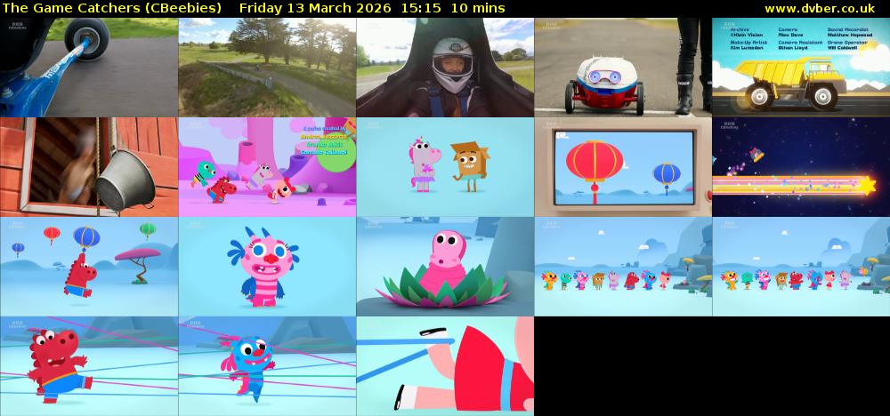 The Game Catchers (CBeebies) Friday 13 March 2026 15:15 - 15:25