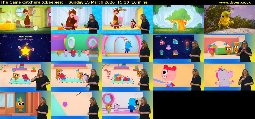 The Game Catchers (CBeebies) Sunday 15 March 2026 15:10 - 15:20