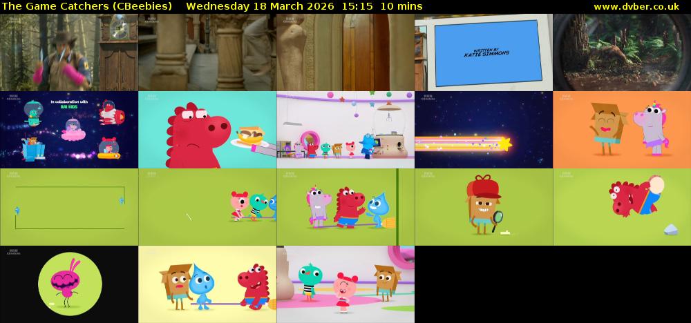 The Game Catchers (CBeebies) Wednesday 18 March 2026 15:15 - 15:25