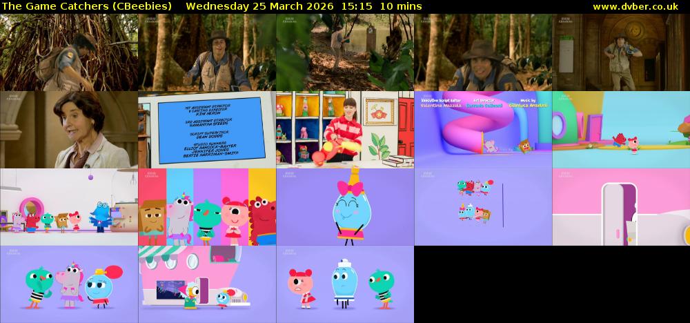 The Game Catchers (CBeebies) Wednesday 25 March 2026 15:15 - 15:25