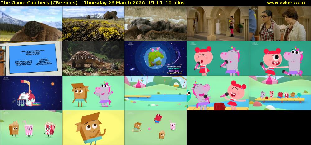 The Game Catchers (CBeebies) Thursday 26 March 2026 15:15 - 15:25