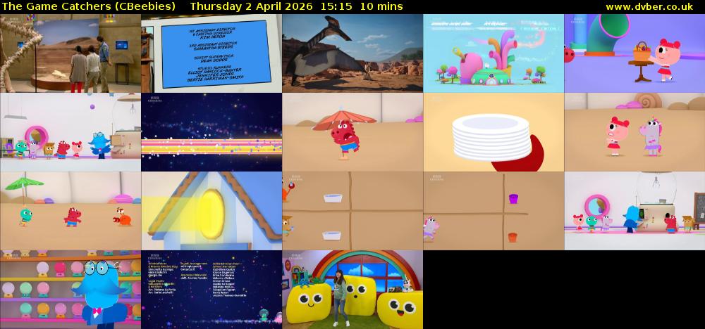 The Game Catchers (CBeebies) Thursday 2 April 2026 15:15 - 15:25