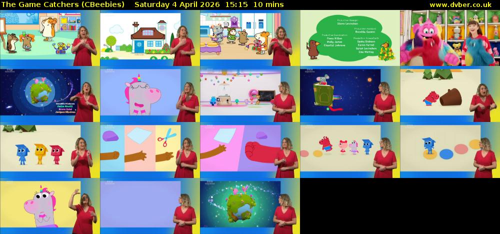 The Game Catchers (CBeebies) Saturday 4 April 2026 15:15 - 15:25