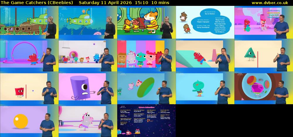 The Game Catchers (CBeebies) Saturday 11 April 2026 15:10 - 15:20
