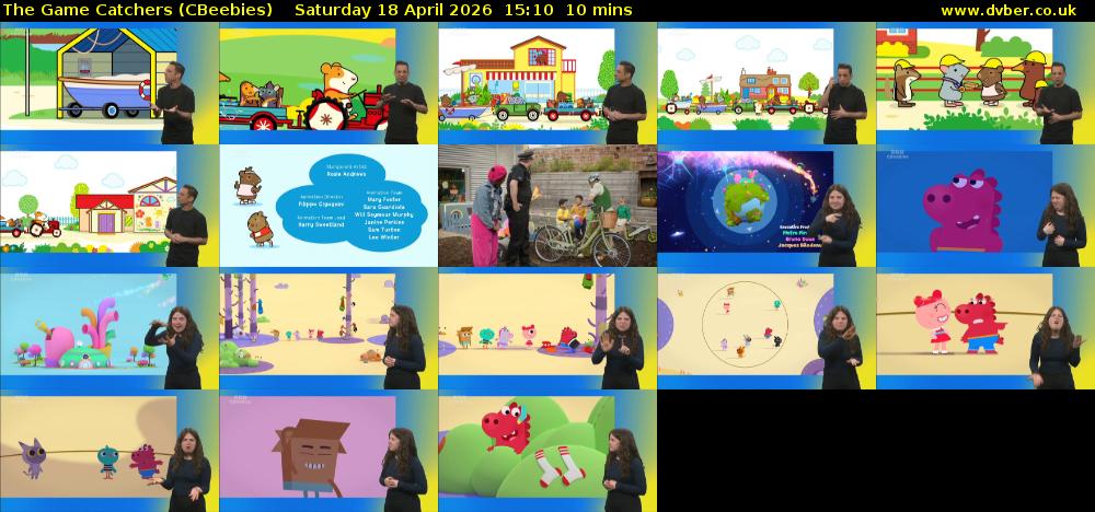 The Game Catchers (CBeebies) Saturday 18 April 2026 15:10 - 15:20