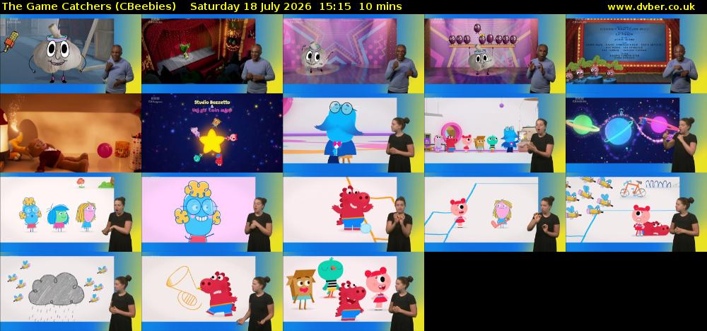 The Game Catchers (CBeebies) Saturday 18 July 2026 15:15 - 15:25