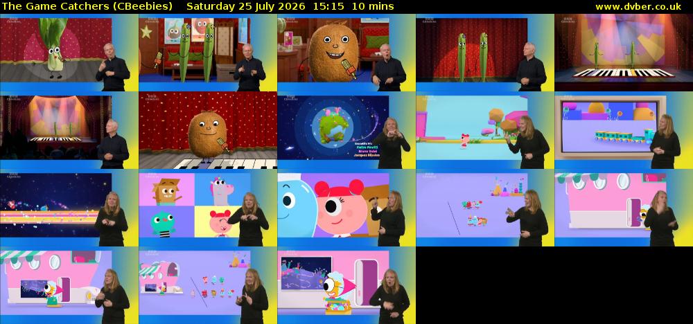 The Game Catchers (CBeebies) Saturday 25 July 2026 15:15 - 15:25