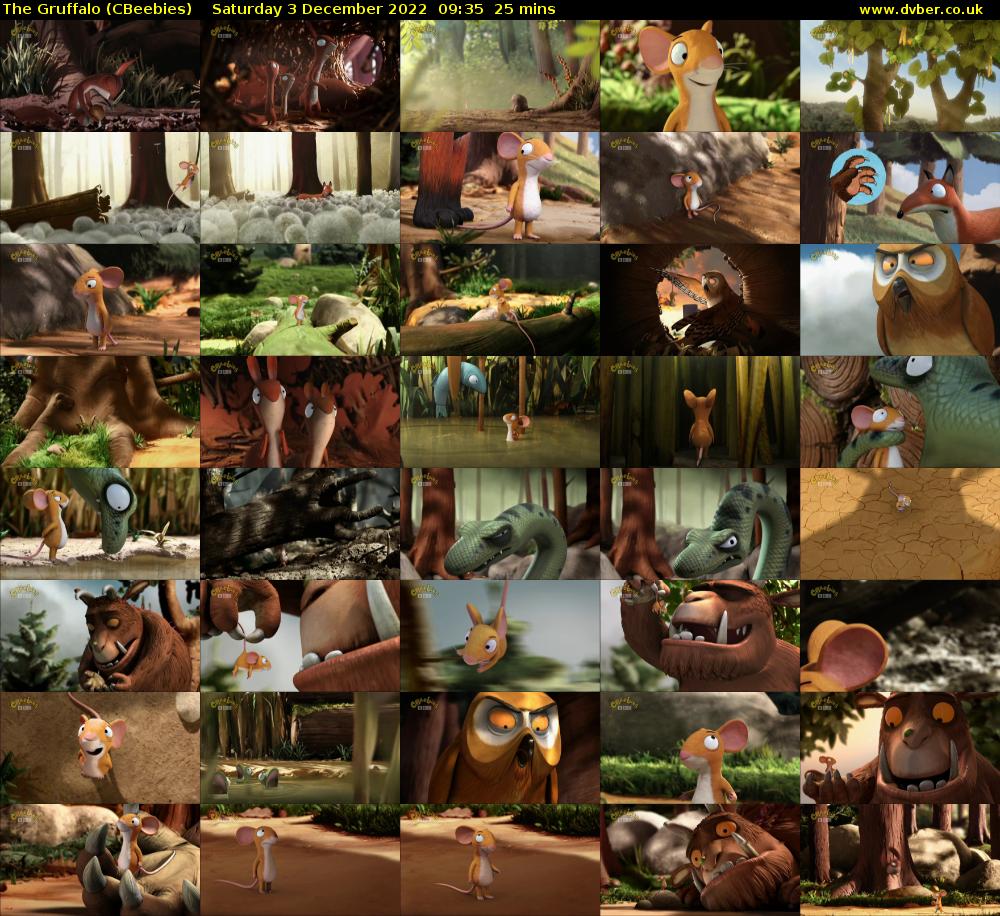 The Gruffalo (CBeebies) Saturday 3 December 2022 09:35 - 10:00