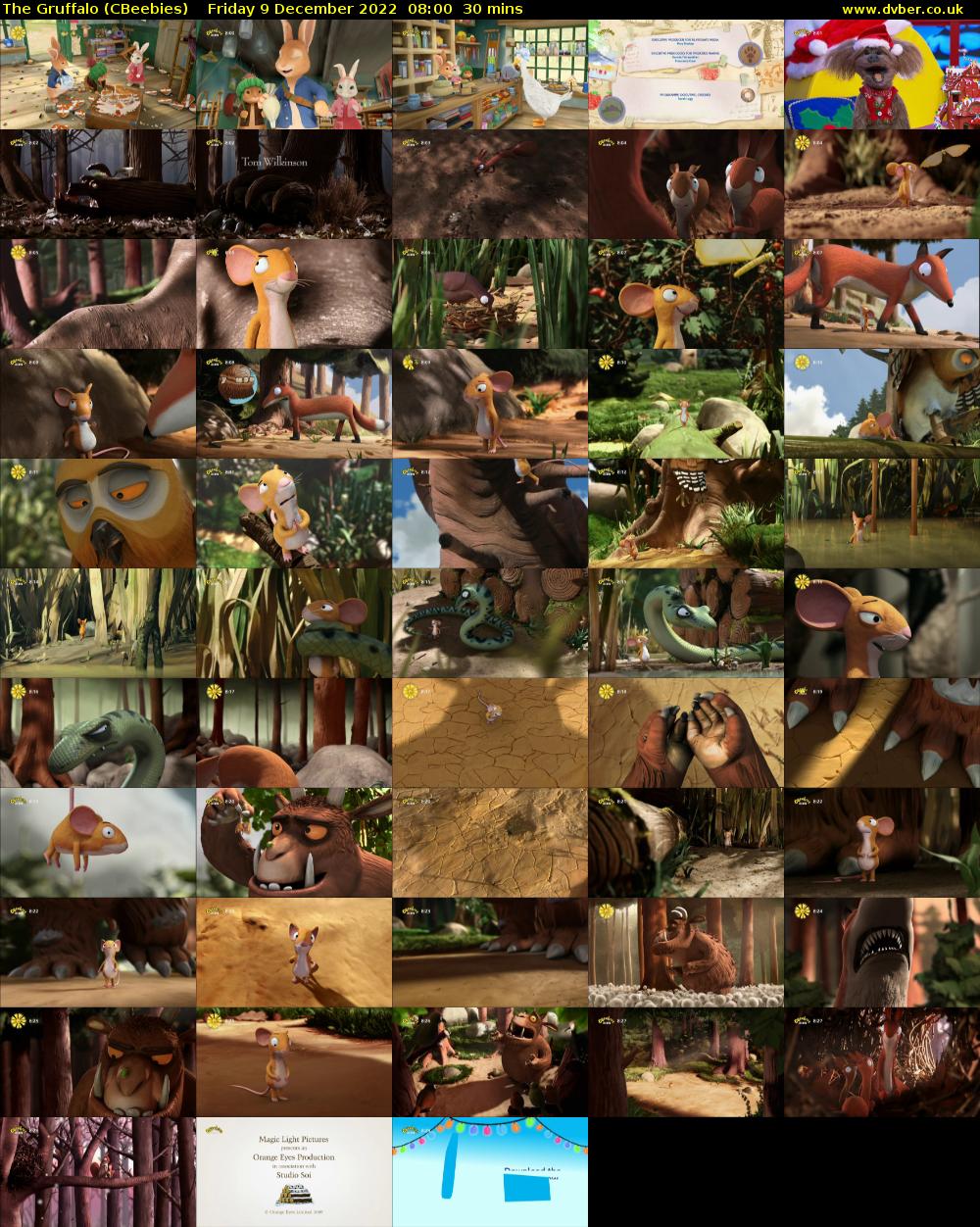 The Gruffalo (CBeebies) Friday 9 December 2022 08:00 - 08:30