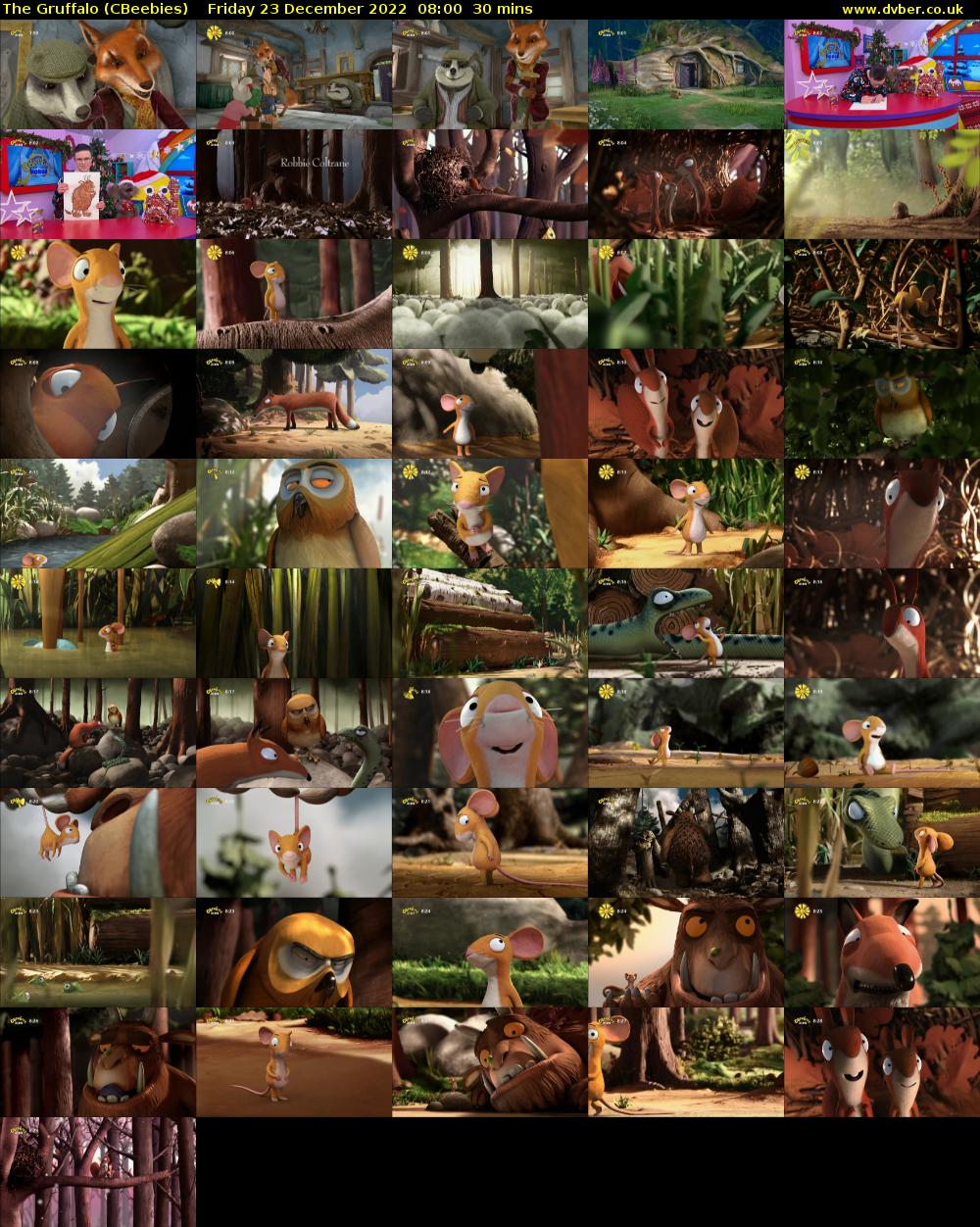 The Gruffalo (CBeebies) Friday 23 December 2022 08:00 - 08:30