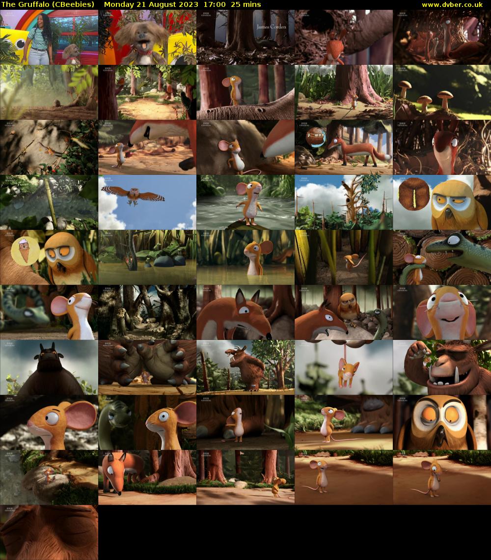 The Gruffalo (CBeebies) Monday 21 August 2023 17:00 - 17:25