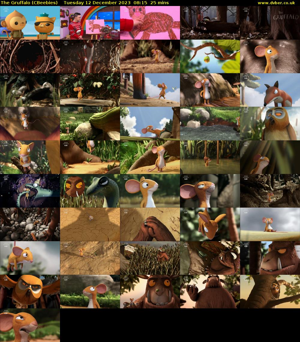 The Gruffalo (CBeebies) Tuesday 12 December 2023 08:15 - 08:40