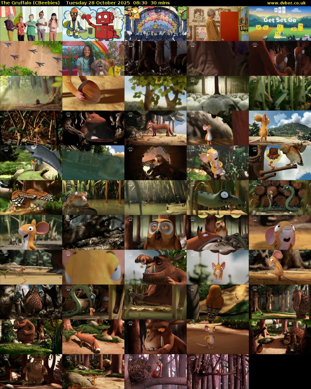 The Gruffalo (CBeebies) Tuesday 28 October 2025 08:30 - 09:00