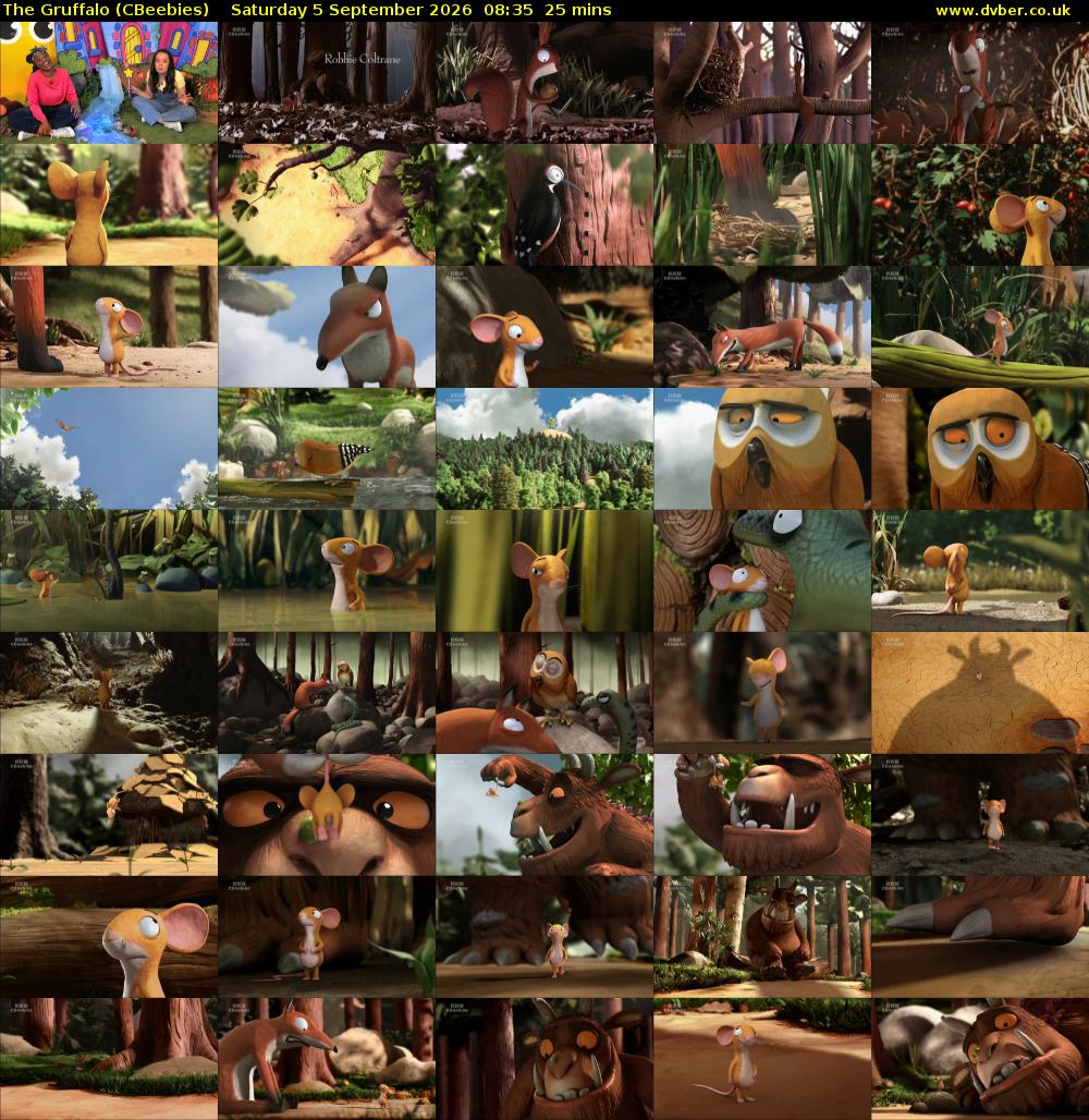 The Gruffalo (CBeebies) Saturday 5 September 2026 08:35 - 09:00