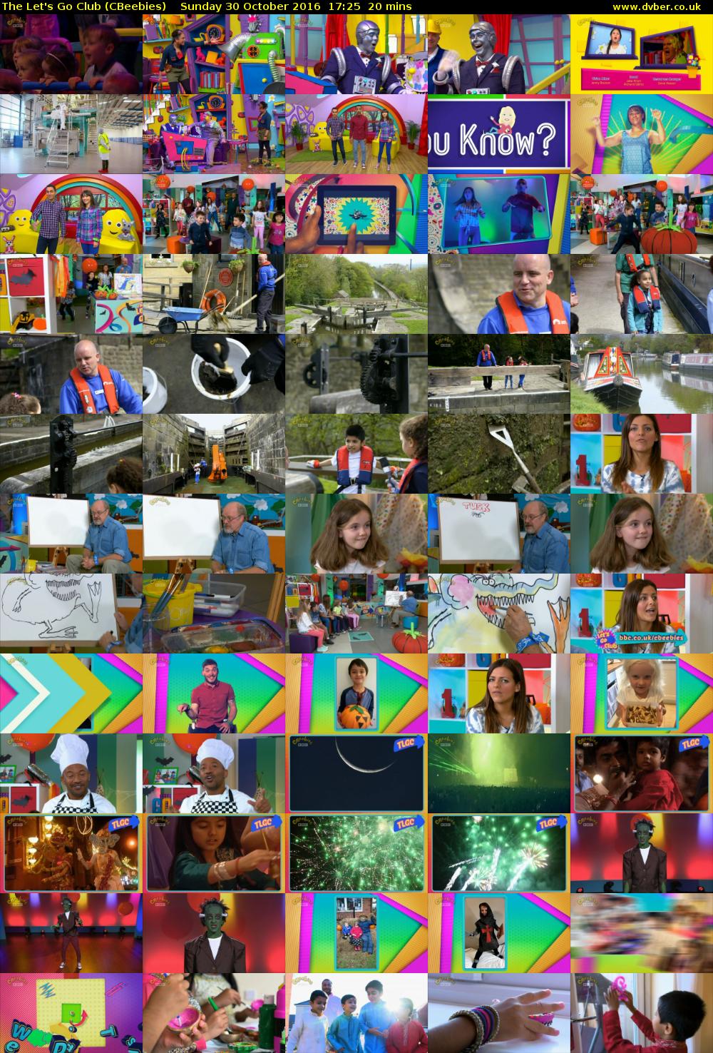 The Let's Go Club (CBeebies) Sunday 30 October 2016 17:25 - 17:45