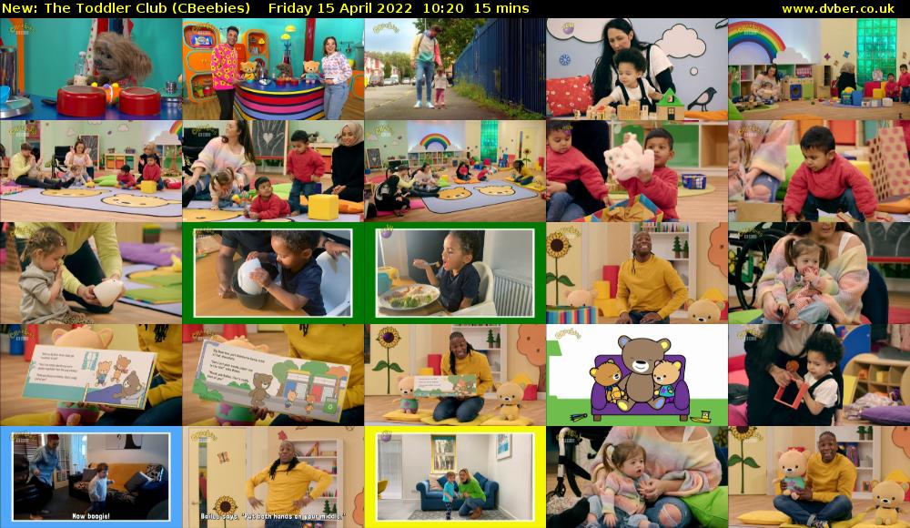 The Toddler Club (CBeebies) Friday 15 April 2022 10:20 - 10:35