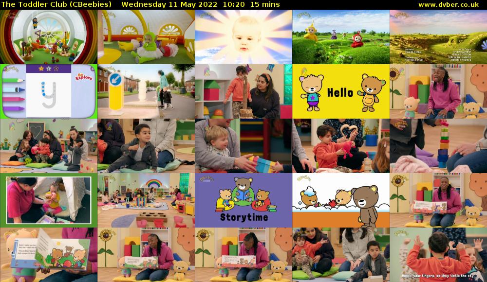 The Toddler Club (CBeebies) Wednesday 11 May 2022 10:20 - 10:35