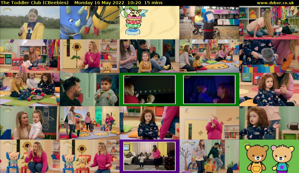 The Toddler Club (CBeebies) Monday 16 May 2022 10:20 - 10:35
