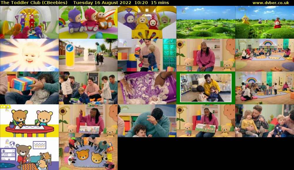 The Toddler Club (CBeebies) Tuesday 16 August 2022 10:20 - 10:35