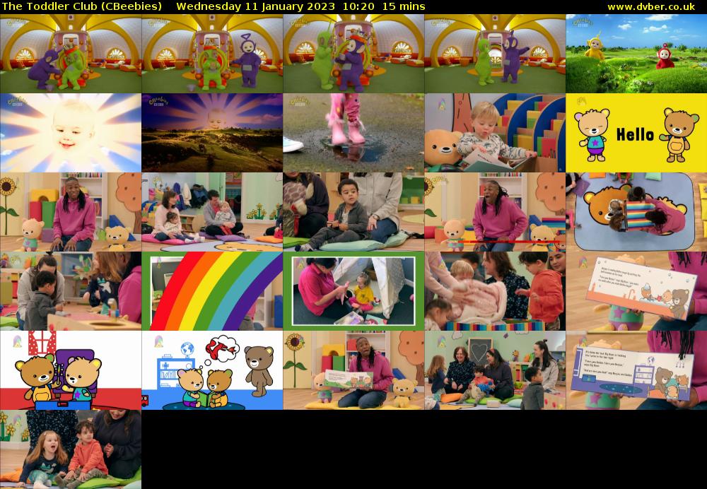 The Toddler Club (CBeebies) Wednesday 11 January 2023 10:20 - 10:35