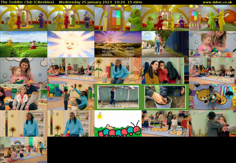 The Toddler Club (CBeebies) Wednesday 25 January 2023 10:20 - 10:35