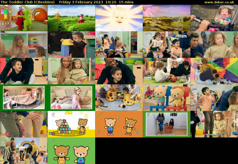 The Toddler Club (CBeebies) Friday 3 February 2023 10:20 - 10:35