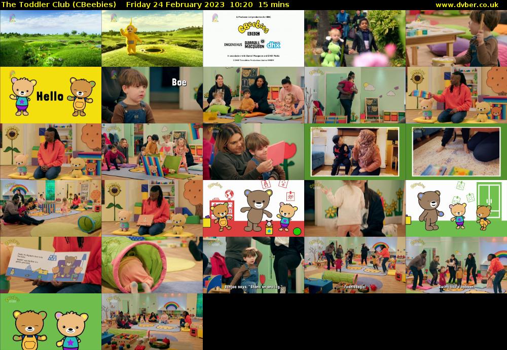 The Toddler Club (CBeebies) Friday 24 February 2023 10:20 - 10:35