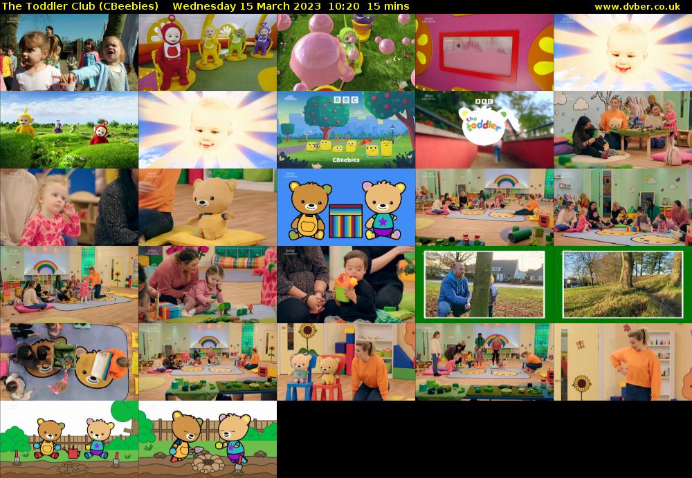 The Toddler Club (CBeebies) Wednesday 15 March 2023 10:20 - 10:35