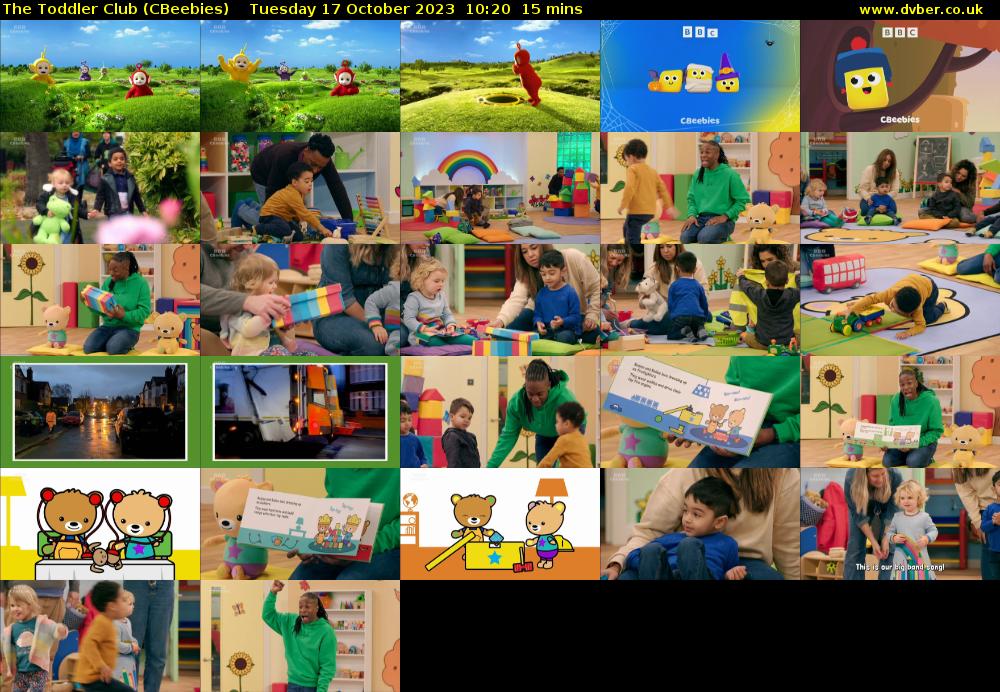 The Toddler Club (CBeebies) Tuesday 17 October 2023 10:20 - 10:35