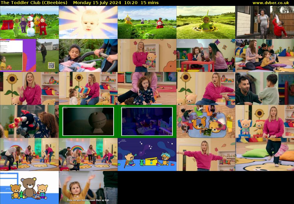 The Toddler Club (CBeebies) Monday 15 July 2024 10:20 - 10:35