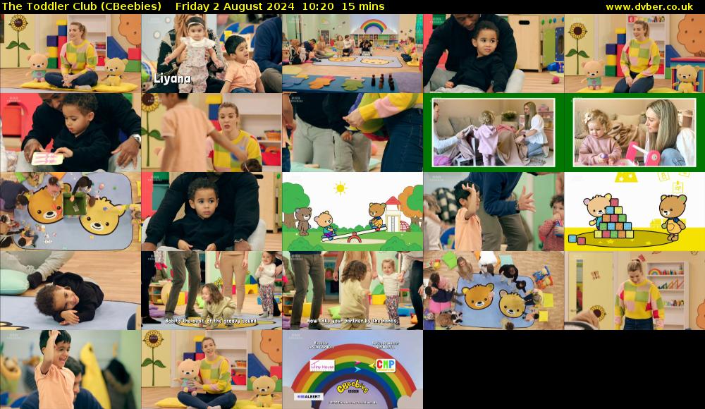 The Toddler Club (CBeebies) Friday 2 August 2024 10:20 - 10:35