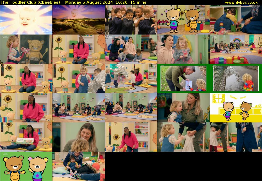 The Toddler Club (CBeebies) Monday 5 August 2024 10:20 - 10:35