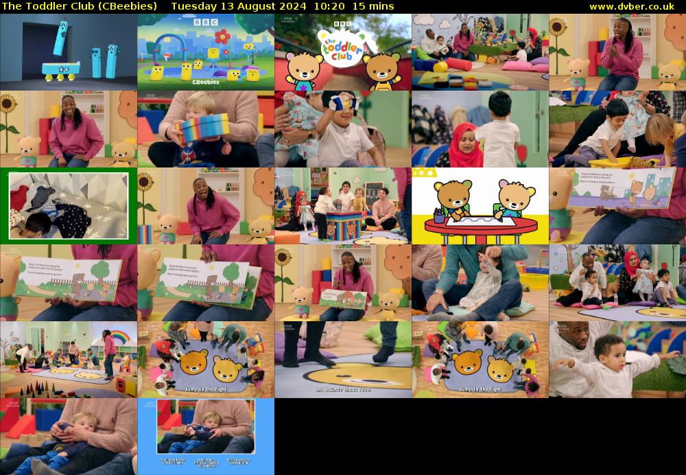 The Toddler Club (CBeebies) Tuesday 13 August 2024 10:20 - 10:35