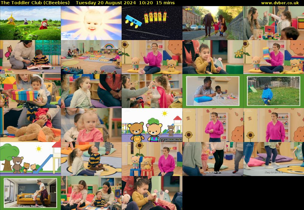 The Toddler Club (CBeebies) Tuesday 20 August 2024 10:20 - 10:35